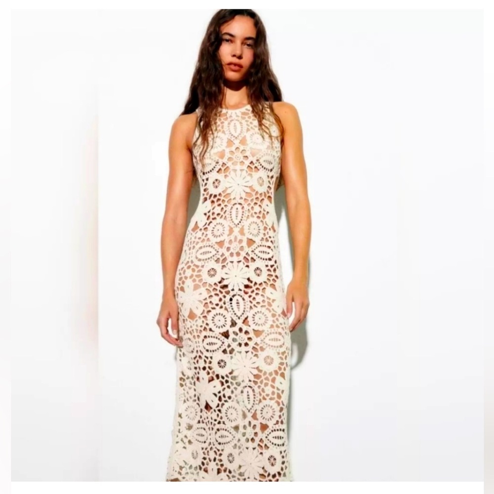 Zara Crochet Midi Dress 2142/090/712